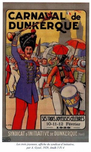 Affiche du Syndicat d'initiative.
Collector: Les trois joyeuses. Carnaval 1929